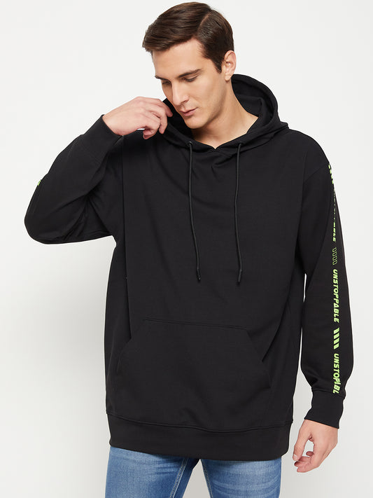 Black Hustle Hard Relaxed Fit Hoody