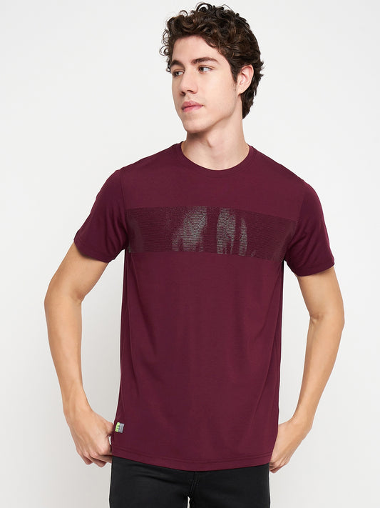 Round Neck Wave Print T-shirt