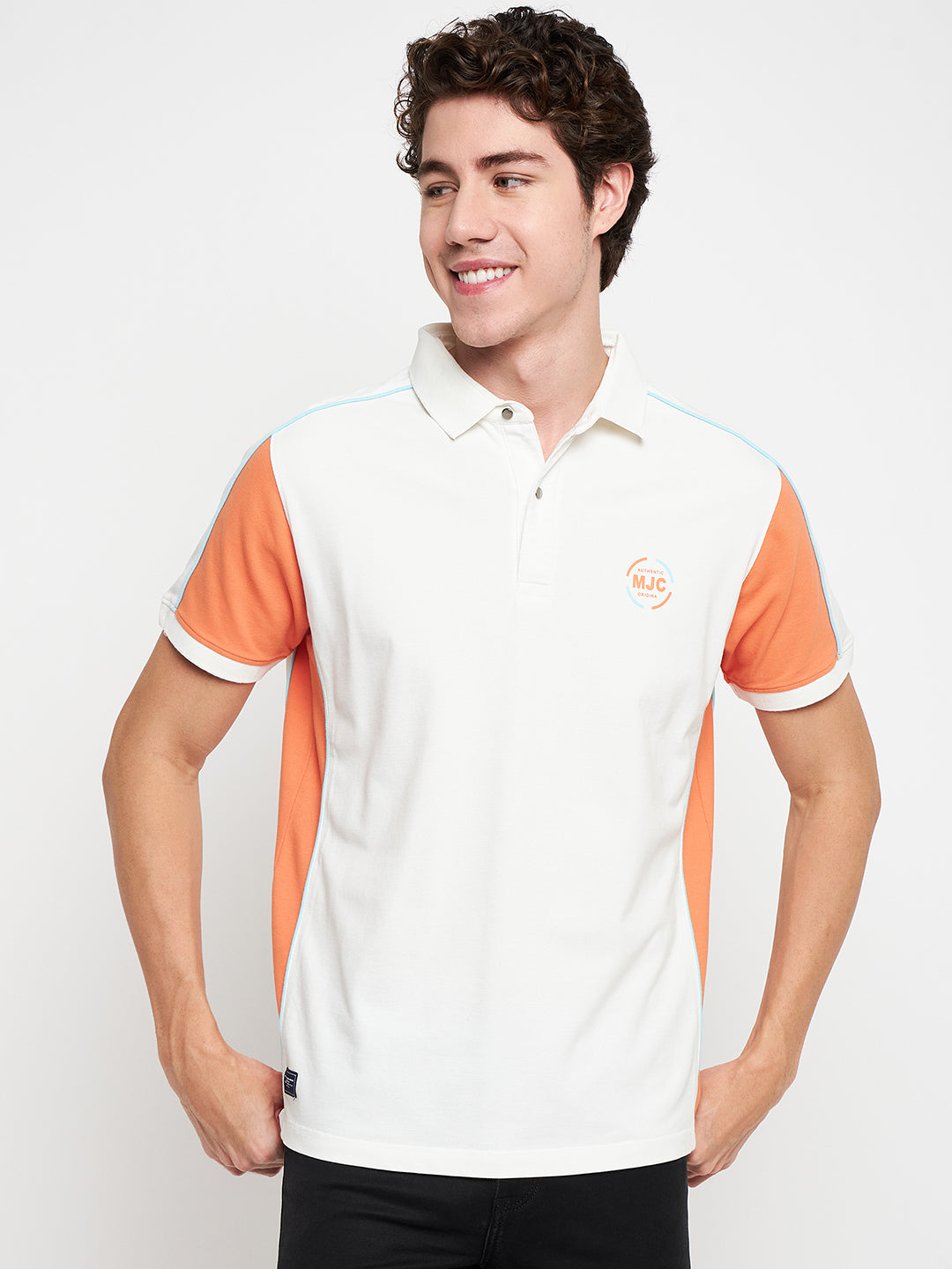 Statement Polo Ivory Cut n Sew Tee