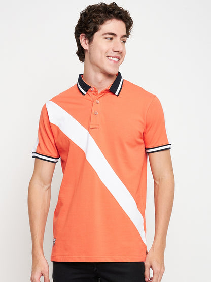 Statement Polo Salmon Cut n Sew Tee