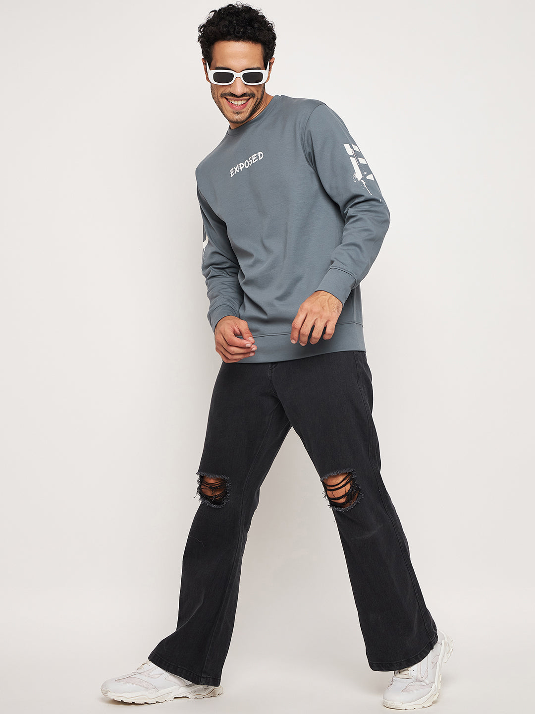 Exposed Neon Grey Sweatshirt