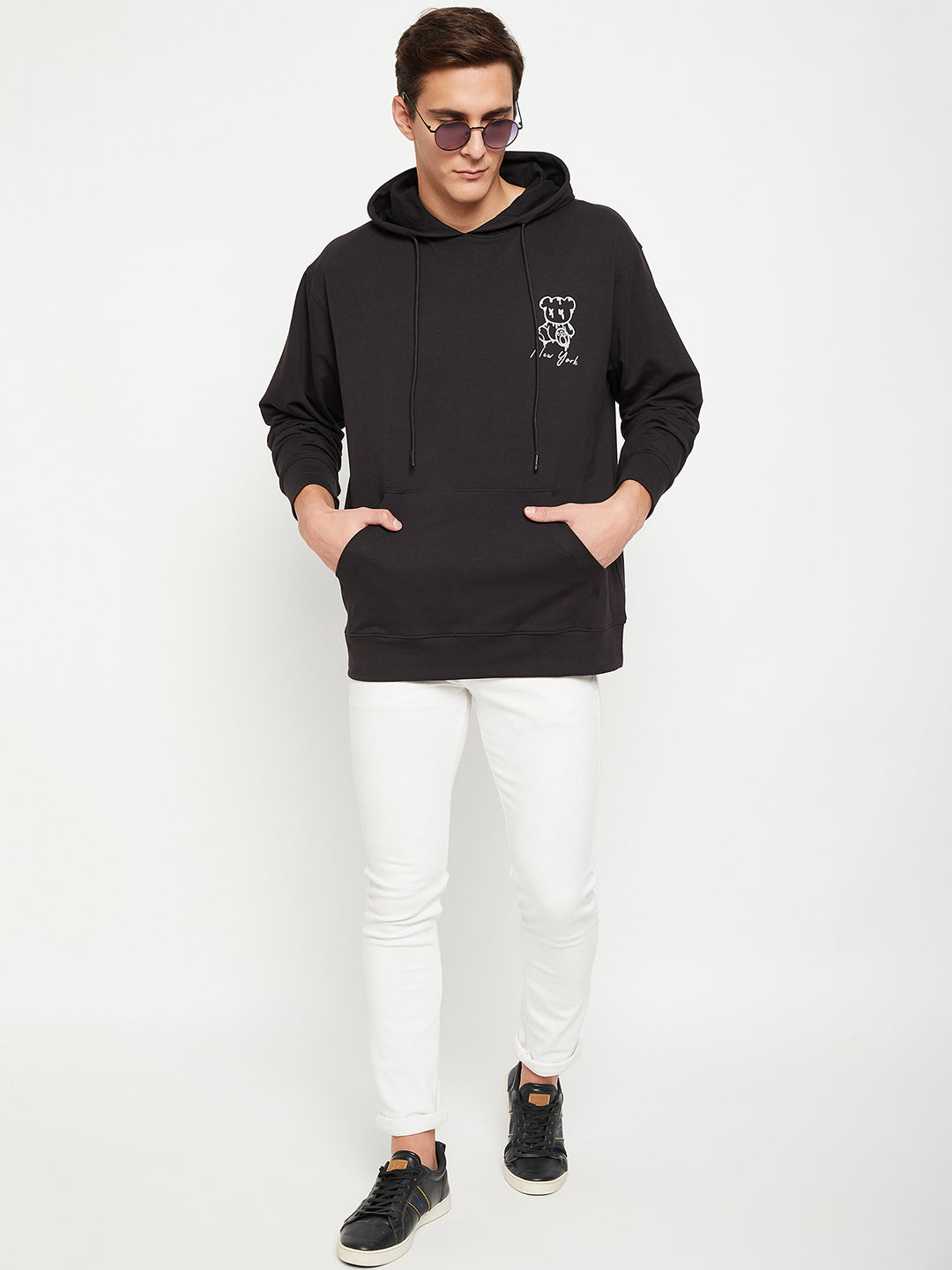 Black New York Relaxed Fit Hoody
