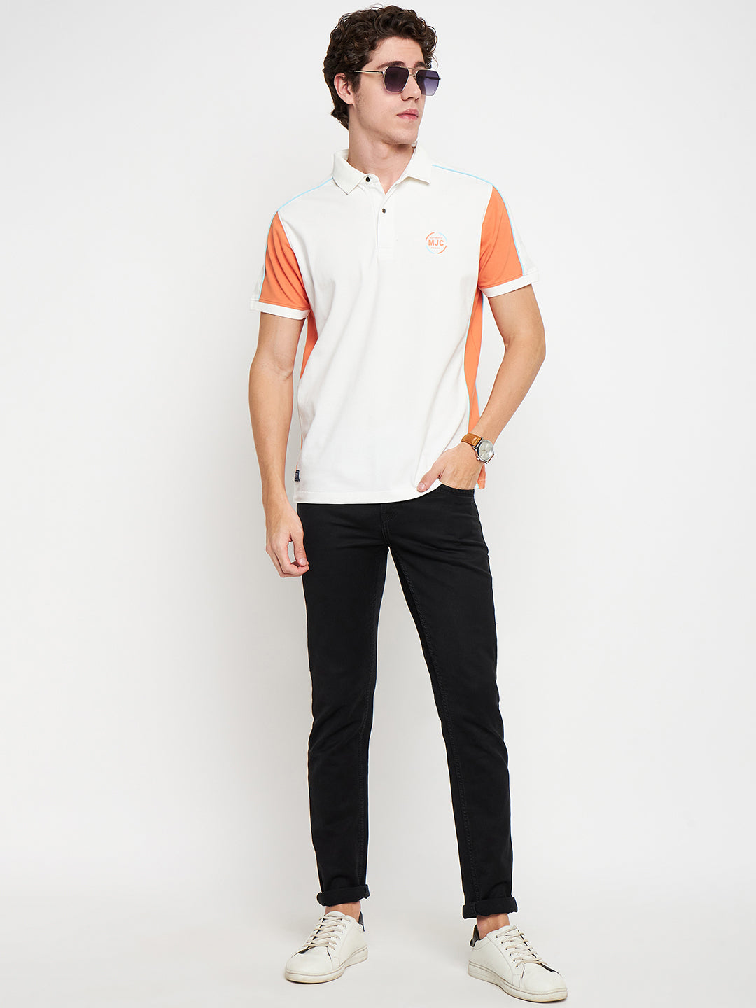 Statement Polo Ivory Cut n Sew Tee