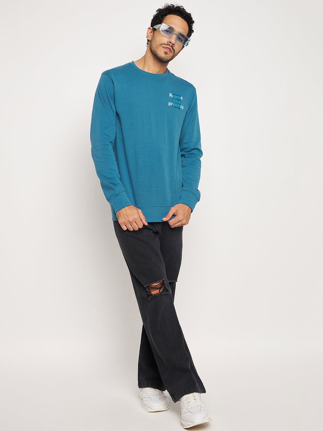 Repeat the Process Teal Sweatshirt