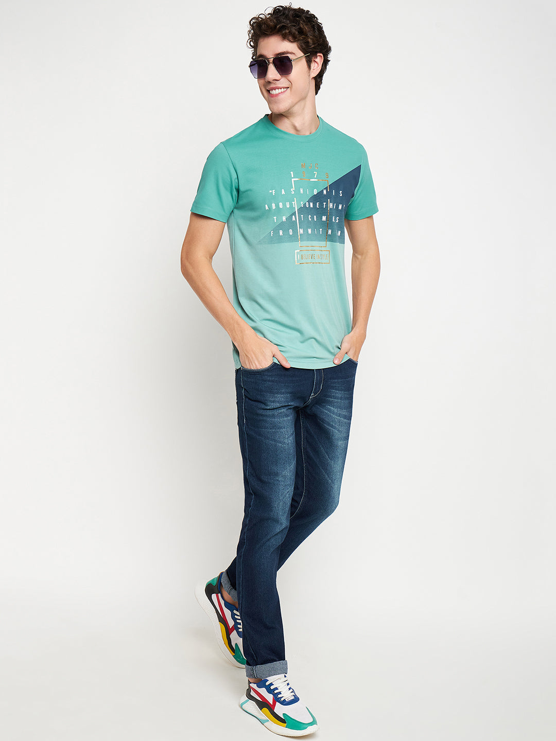 Round Neck Believe In style T-shirt