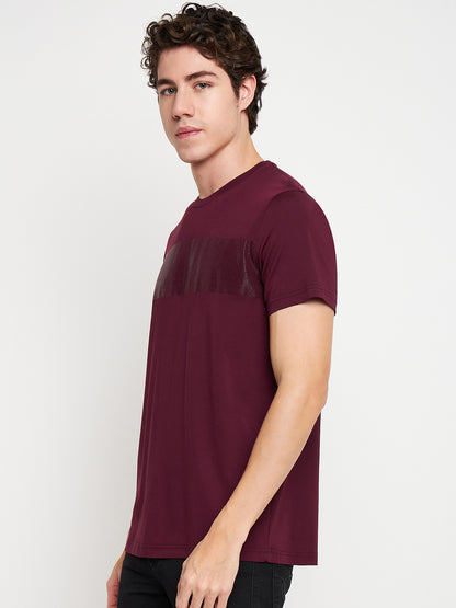 Round Neck Wave Print T-shirt