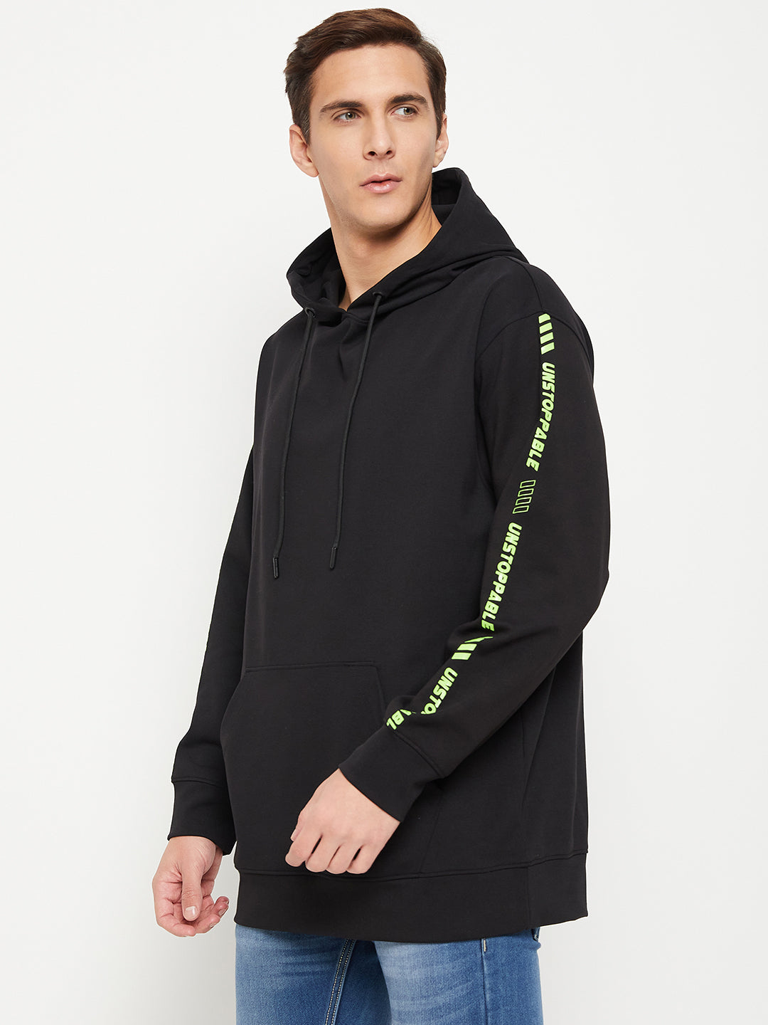 Black Hustle Hard Relaxed Fit Hoody