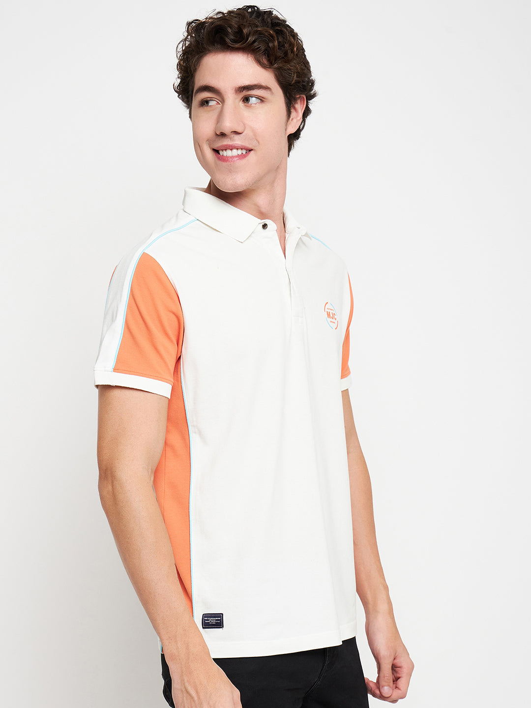 Statement Polo Ivory Cut n Sew Tee