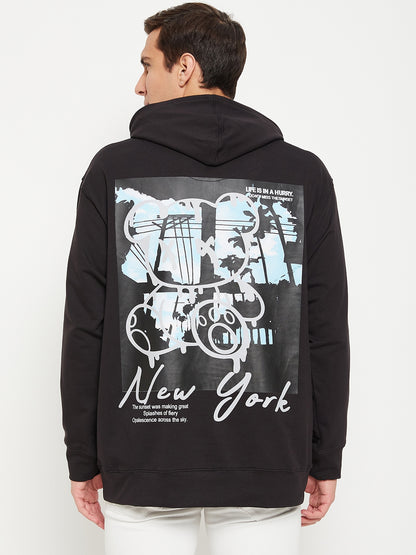 Black New York Relaxed Fit Hoody