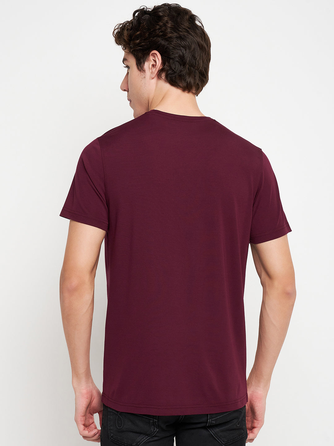 Round Neck Wave Print T-shirt