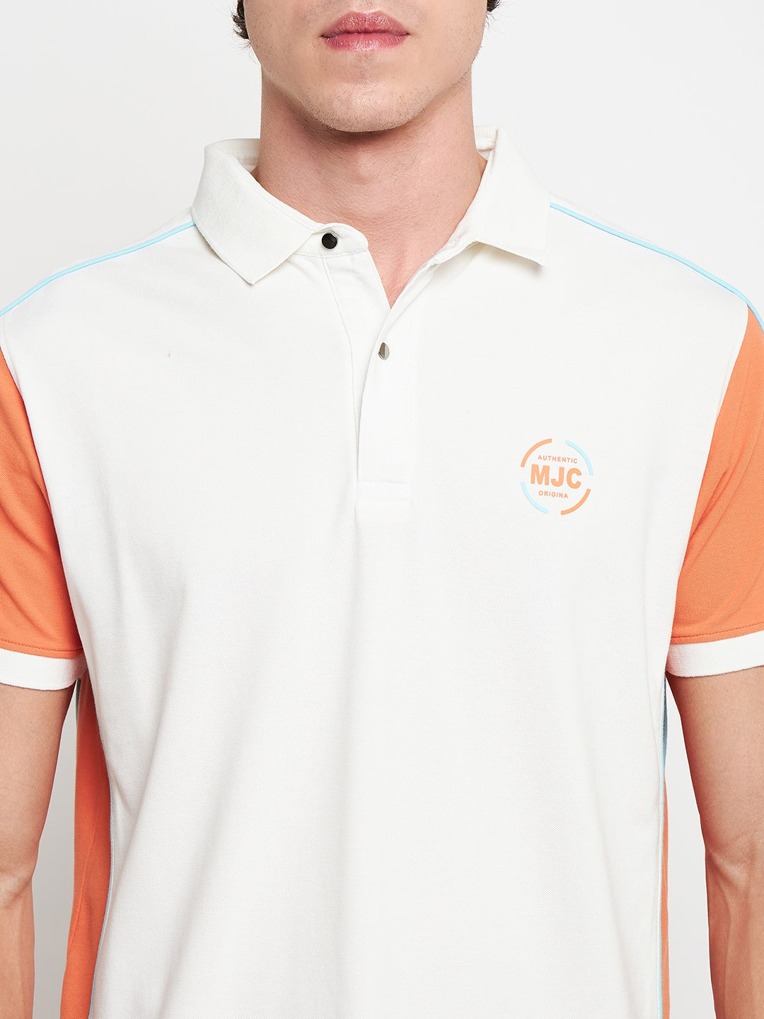 Statement Polo Ivory Cut n Sew Tee