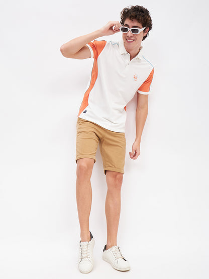 Statement Polo Ivory Cut n Sew Tee